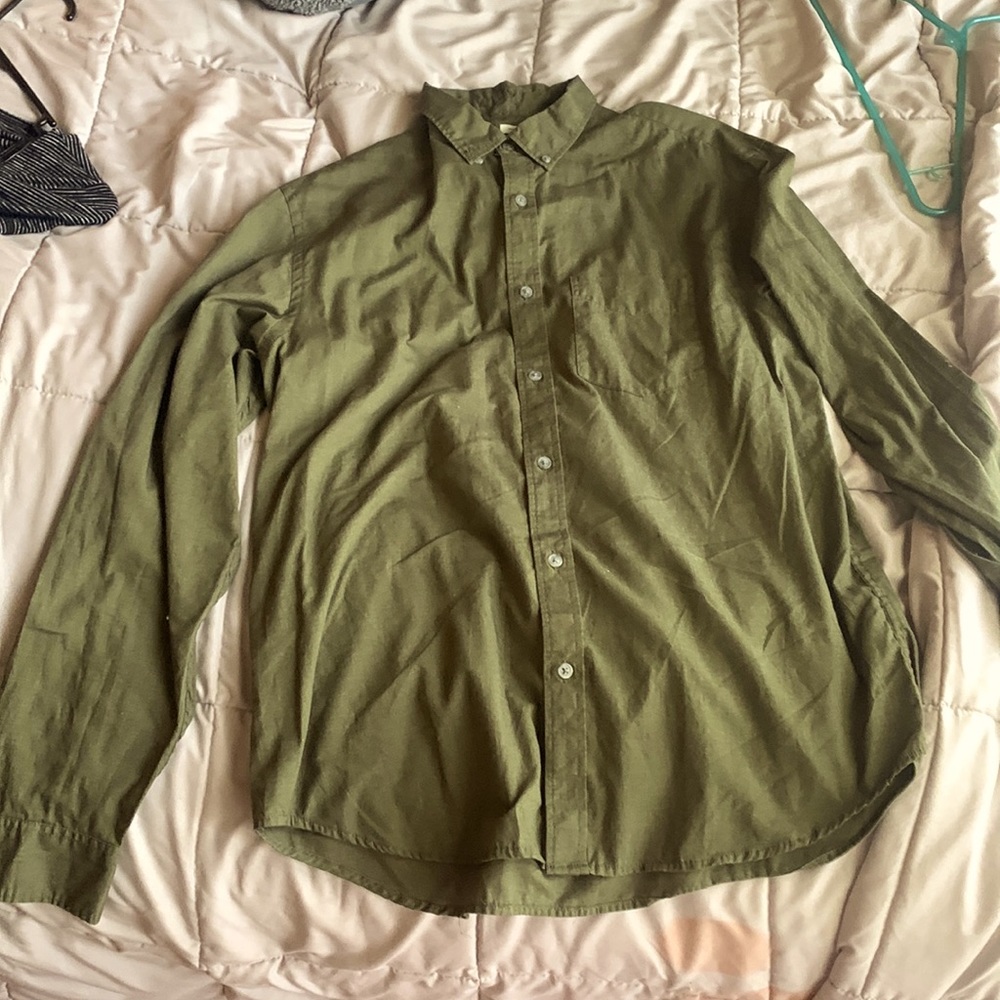 Green Old Navy Button Up Long Sleeve